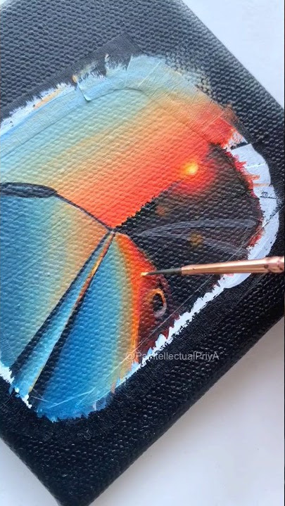 Painting Canvas Using Tape 😱 #shorts