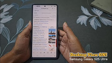 Hoe u de desktopsiteweergave in Samsung Internet op de Galaxy S25 Ultra inschakelt