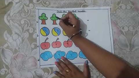 CLASS- UKG- ASSIGNMENT 7- MATHEMATICS- CIRCLE THE SMALLEST NUMBER