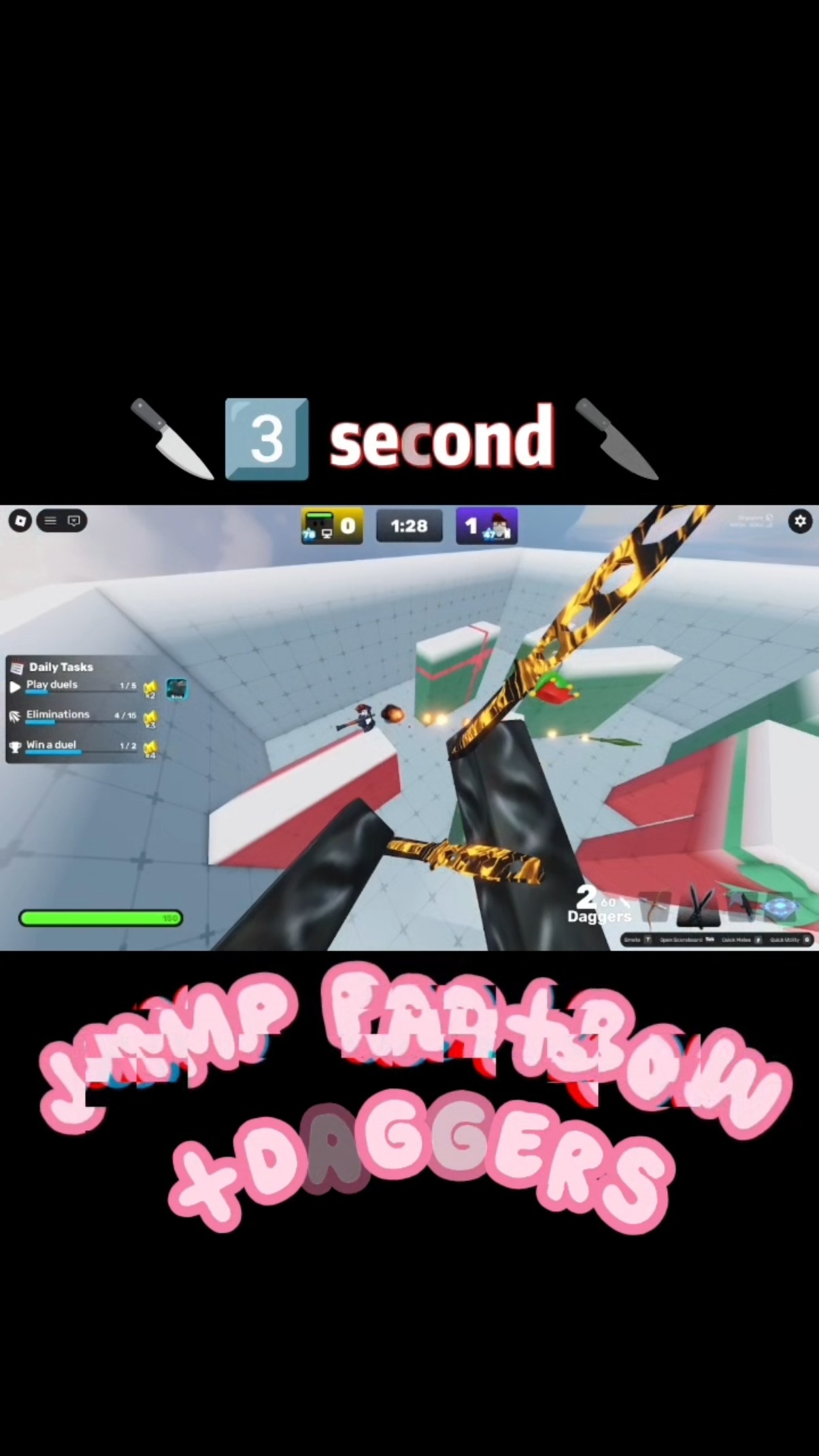 3 秒殺#roblox #rivals #gaming #hk #knife #jumppad #trickshots