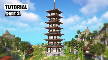 How to Build a Japanese Pagoda / Temple in Minecraft - Tutorial [Part 3/4]
