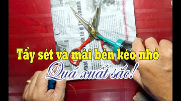 Giải cứu chiếc kéo rỉ sét nhỏ bằng Pink cắt bì nhựa, cắt vải như cắt giấy!