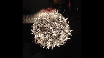 Giant Lighted Christmas Balls - How to Hang them on a Tree