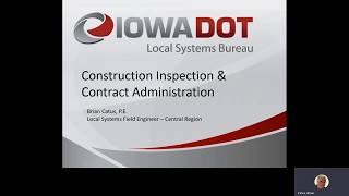 Construction Inspection & Contract Administration Update