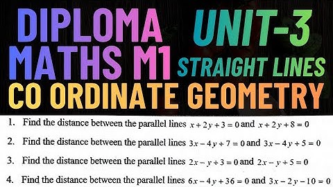 Distance between parallel lines@maths naresh eclass