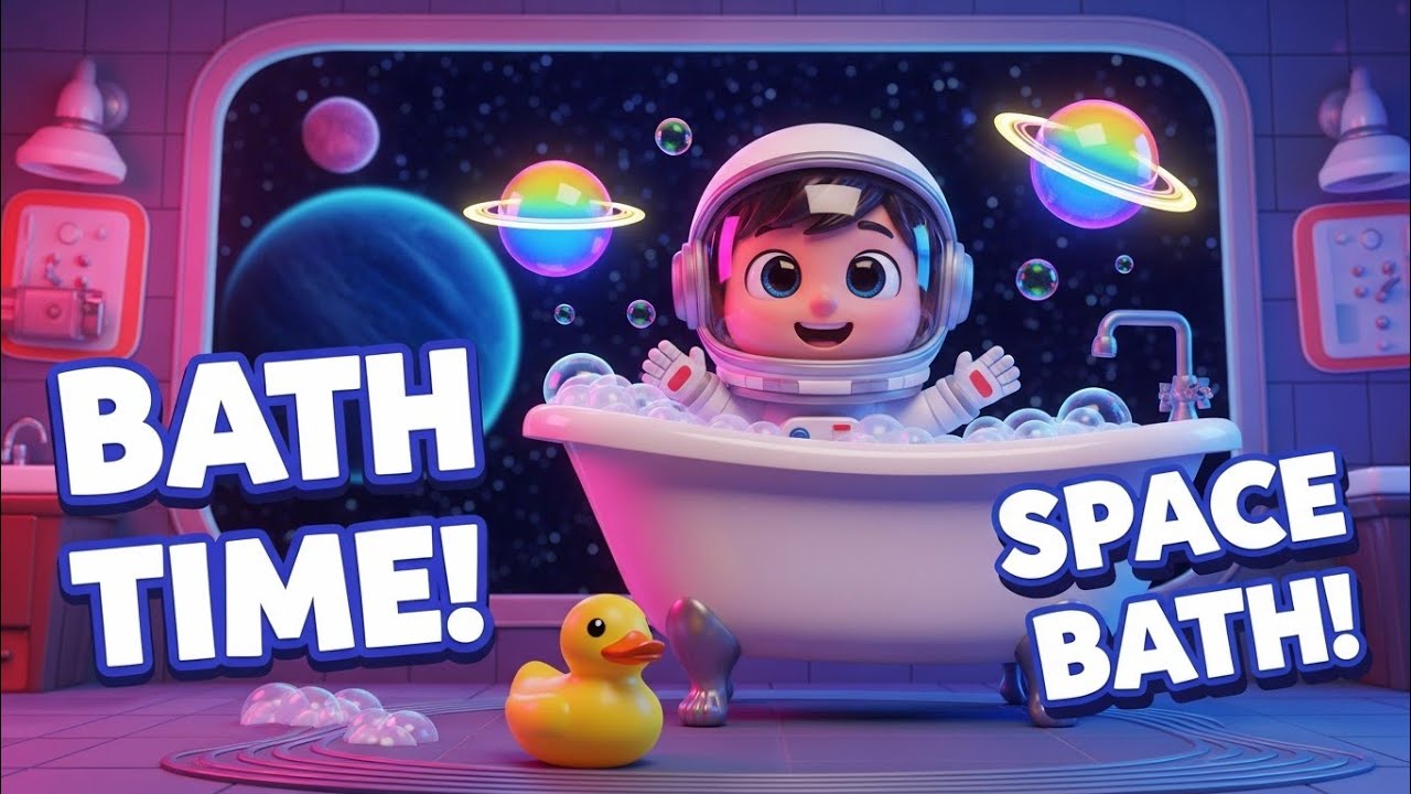 Bath Time Song for Kids 🚀🫧 | Space Cartoon | Fun Nursery Rhyme🤣🤣