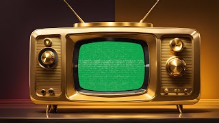 Gold Retro Tv Green Screen | 4K | Vintage | Global Kreators