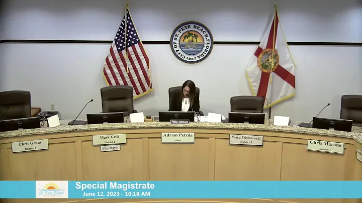 SPECIAL MAGISTRATE - CODE ENFORCEMENT MEETING - June 12, 2023