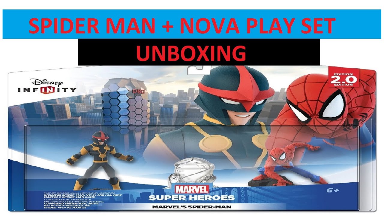 Disney Infinity 2.0 SpiderMan and Nova Unboxing Play set Characters YouTube