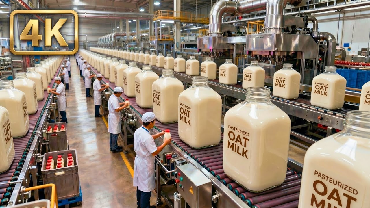 Inside the Oat Milk Factory – How Millions of Bottles Are Made Every Day