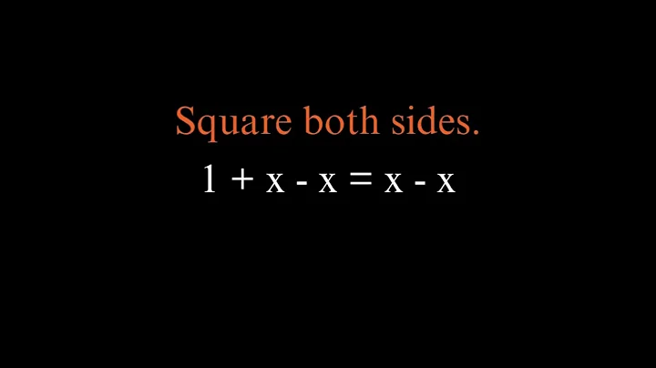 is 1 + x = x a valid equation?