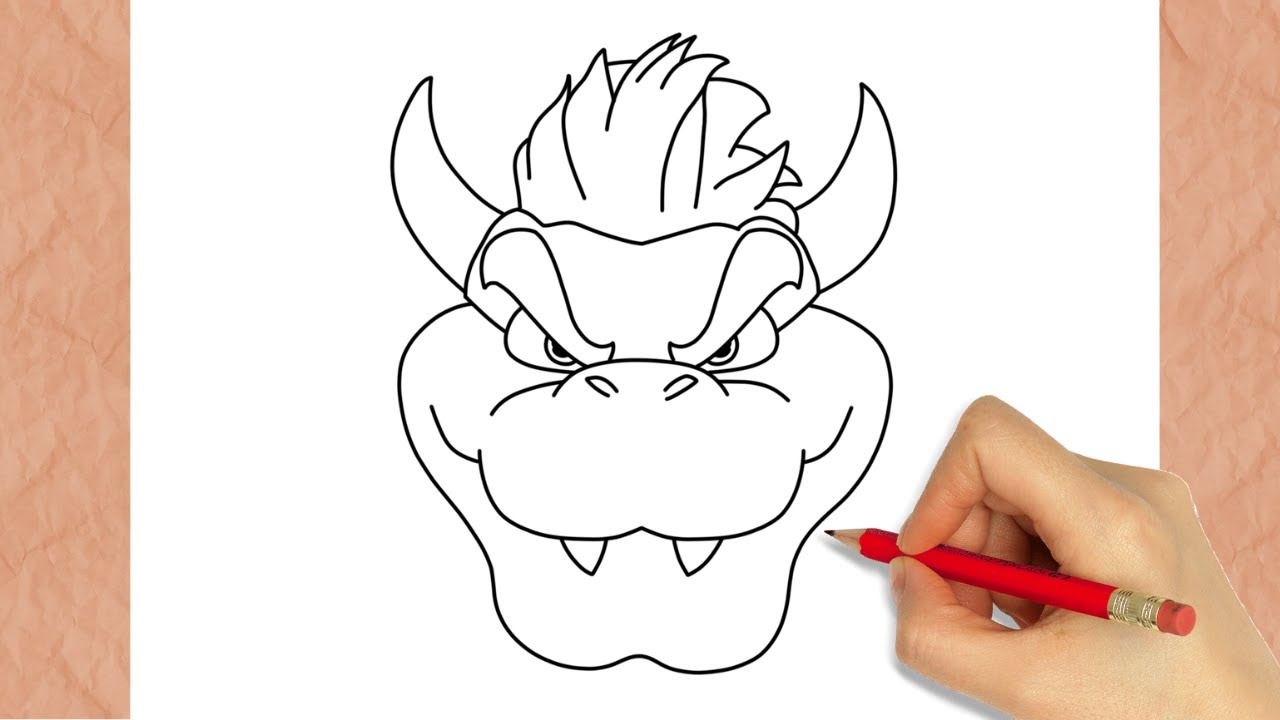 Como DESENHAR o bowser do FILME DO Mario- Como DIBUJAR a BOWSER Super Mario  how to draw BOWSER 