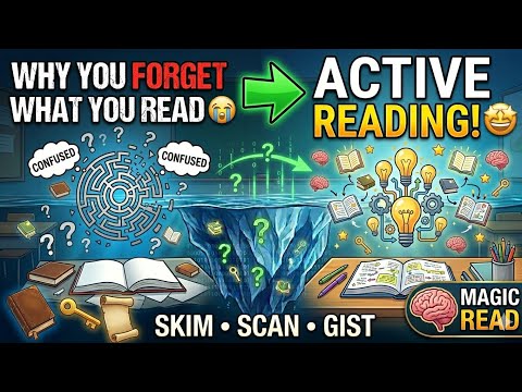 Active Reading Strategies| The Secret Reading Technique of High Scorers | Skimming, Scanning & Gist