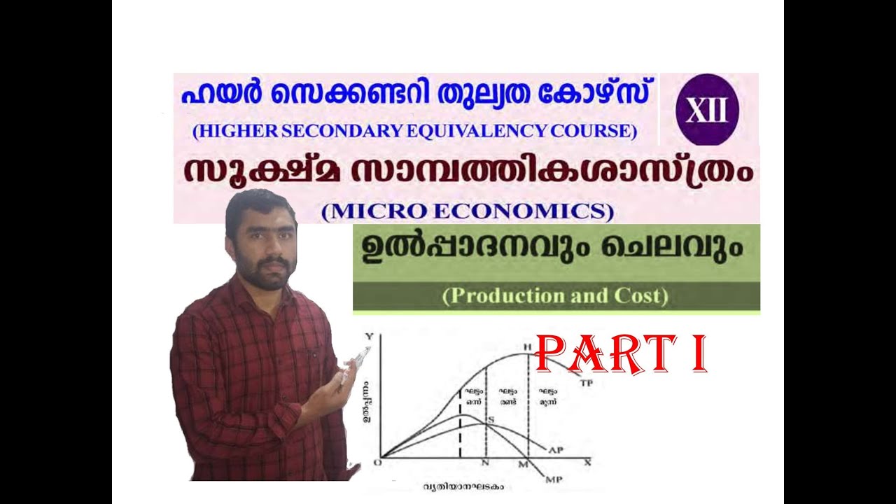 ഉല്പാദനവും ചെലവും PRODUCTION AND COST / PART 01/ HIGHER SECONDARY / EQUIVALENCY / THULYATHA