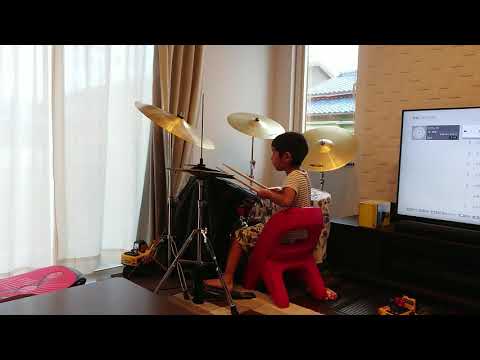 Livin'OnAPrayer-Bon Jovi　子供　キッズ　ドラム　練習　ボンジョビ　るい