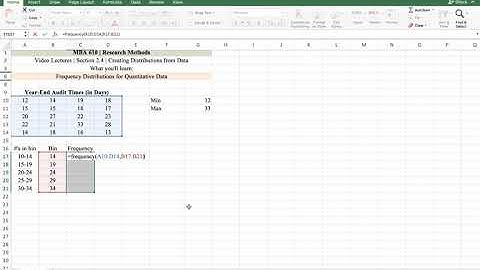 Business Analytics | 2.4.3 | Frequency Distributions with Quantitative Data