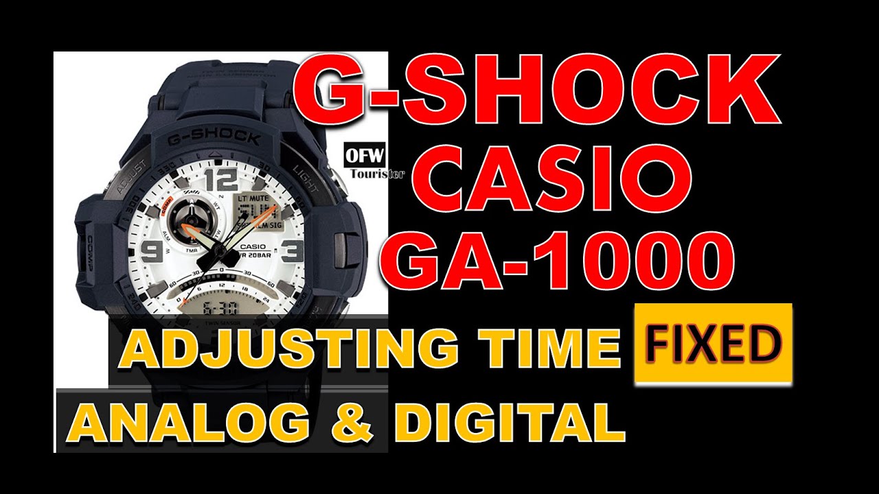 how to sync analog and digital time on g shock 5302