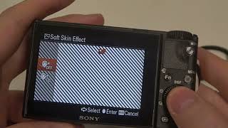 SONY DSC RX100M3 - How to Enable & Disable Soft Skin | Adjust Soft Skin Setting screenshot 3