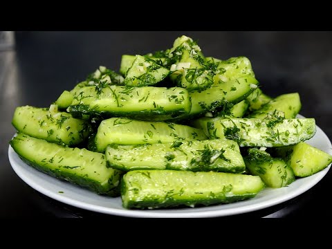 Превосходные, хрустящие Маринованные Огурцы за 10 минут. Вкусный, простой, быстрый рецепт!