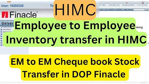 Transfer Inventory stock from one employee to another in HIMC