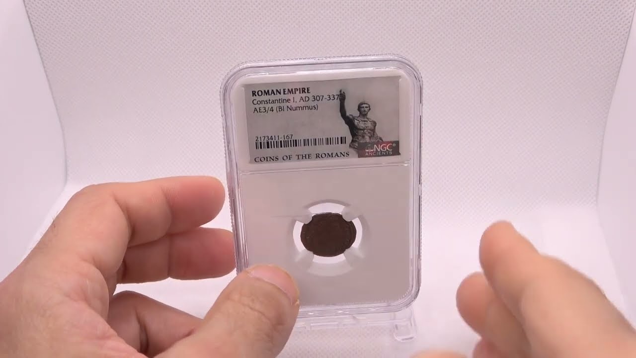 古代ローマ コンスタンティヌス1世銅貨 NGC XF 打刻満点5/5 シスキア