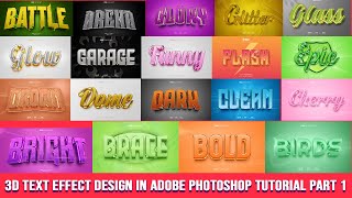 50+ 3D Text Effect Design In Adobe Photoshop Tutorial Part 1