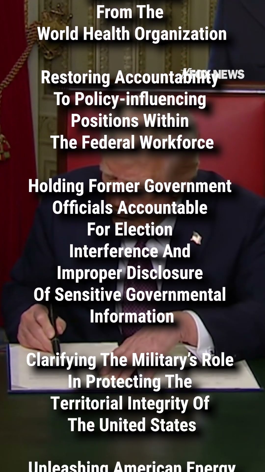 These are all the executive orders that President Trump signed on his first day back in office.