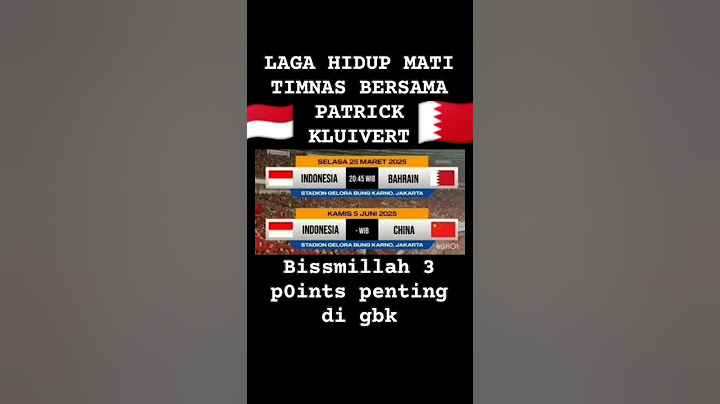 JADWAL TIMNAS INDONESIA VS BAHRAIN KUALIFIKASI PIALA DUNIA 2026 AFC RONDE 3 #shorts #shortsfeed