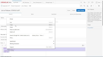 APEX08.SQL01: SQL coding for a dynamic list of values (LOV) in Shared Components.