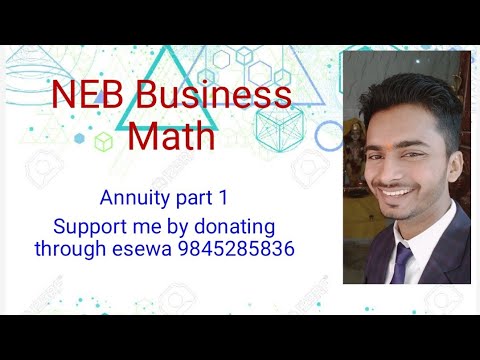 Annuity part 1/ Business math class 12