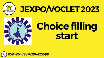 JEXPO & VOCLET 2023 Exam | Choice filling start | By Easy2Learning /David Das