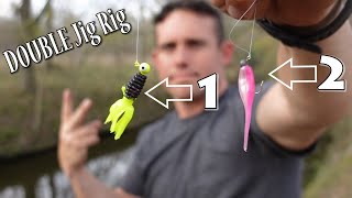How to Tie Two JIGS on One LINE! How to Tie the Double Jig Rig! Double Jig Tutorial for Crappie