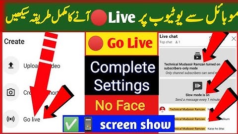 Go Live on YouTube Enable Subscriber only mode slow chat