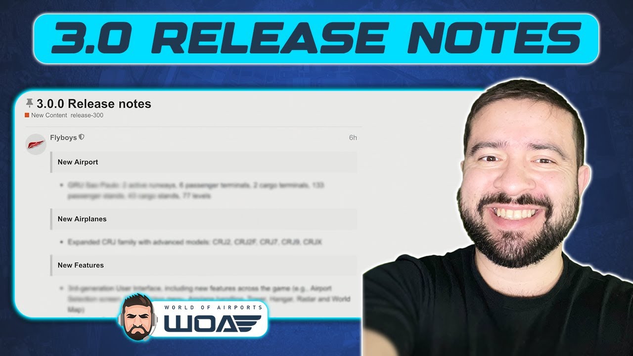 WoA 3.0 - 3.0.1 - 3.0.2 Patch Notes - New Airport and Fixes