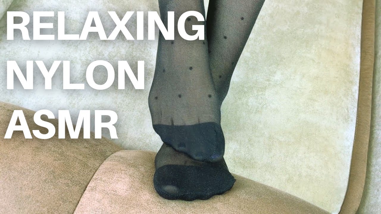 Sheer Pantyhose ASMR | Relaxing Black Polkadot Feet Tingles