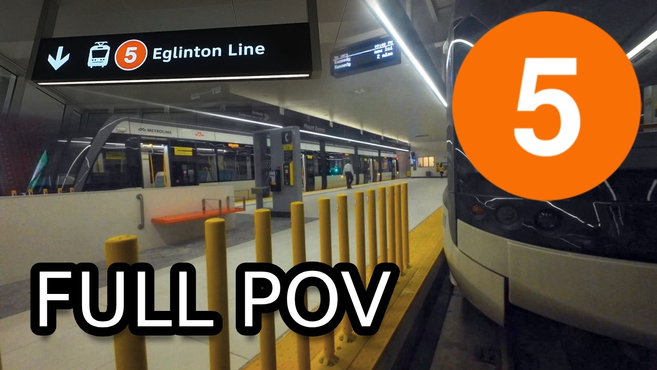TTC Line 5 Eglinton - Night POV (Mount Dennis To Kennedy)