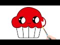 how to draw cup cake  for kids | Toddlers Kids