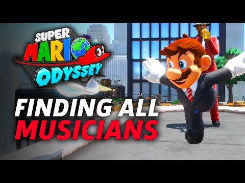 Vídeo: Super Mario Odyssey - Getting The Band Together: Localização Dos Membros Da Banda Onde Encontrar Baterista, Baixista, Guitarrista E Trompetista