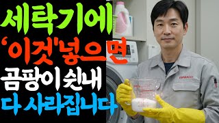 세탁기에 ‘이것’ 넣으면 곰팡이·쉰내 싹 사라집니다! (30년 경력 전문가 팁)