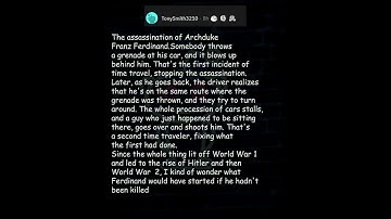 What historical event 100% reads like a Time Traveler went back in time to alter history?#shorts