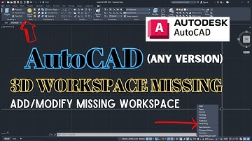 How to Recover Missing Civil 3D Workspace Option in AutoCAD | Add/Modify Missing Workspace #autocad