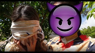 Girlfriend Gets Blindfolded!