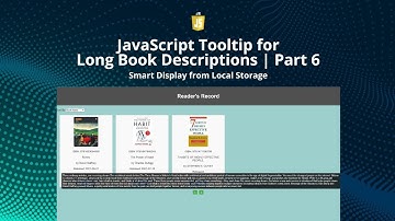 JavaScript Tooltip for Long Book Descriptions | Reader