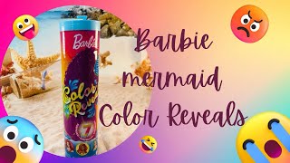 ASMR BARBIE COLOR REVEAL UNBOXING | MERMAID SERIES 😱 🧜‍♀️ 💜 #barbietoys #asmr #unboxing #toysreview