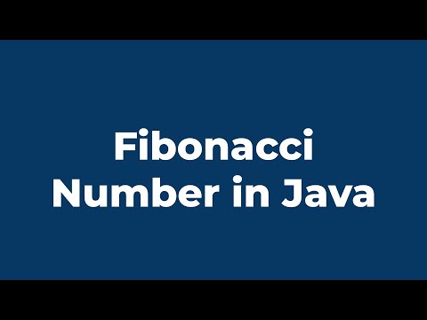 Fibonacci Numbers | Java Program - YouTube