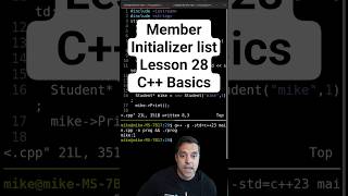 member initializer list [C++ Shorts Lesson 28]
