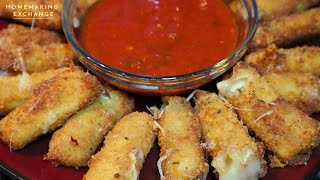 Homemade Mozzarella Sticks | Mini Mozzarella Sticks