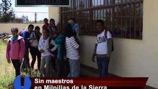 Sin maestros en Milpillas de la Sierra