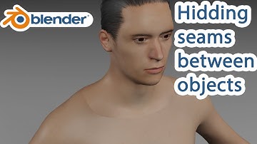 Hidding a seam between to objects in Blender (smoothing normals)