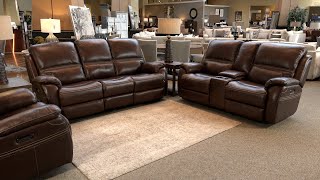 Bassett Furniture Williams Leather Power Reclining Collection